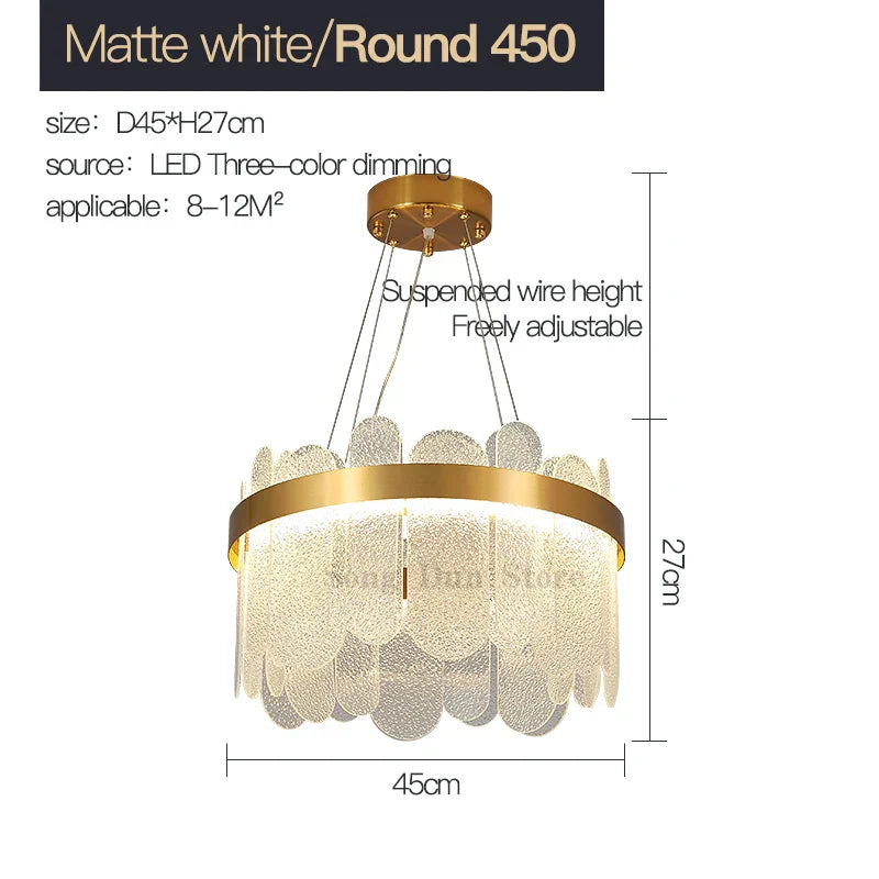 Modern Crystal Glass Chandelier Light for Living Room Dining Bedroom Kitchen Décor