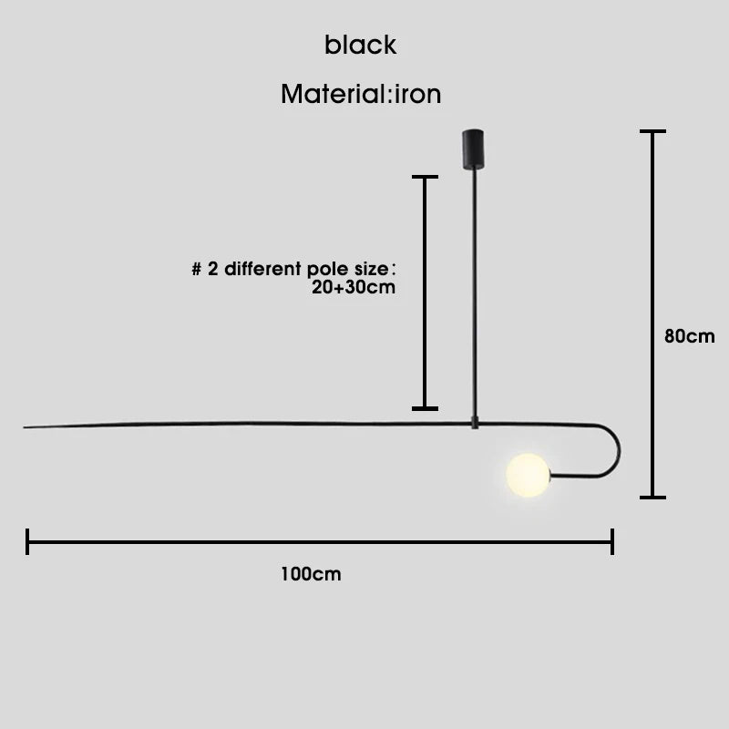 Black & Gold Minimalist Iron Chandelier - Modern Nordic Design Lighting