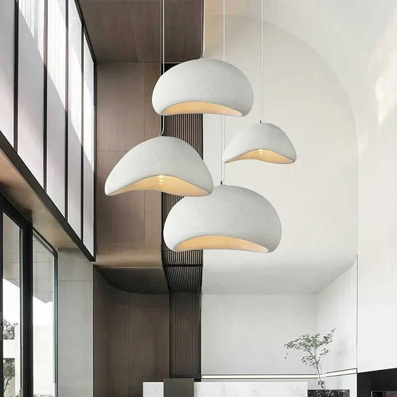 Wabi-Sabi Pendant Light: Minimalist E27 Chandelier for Dining, Living Room, Bedroom