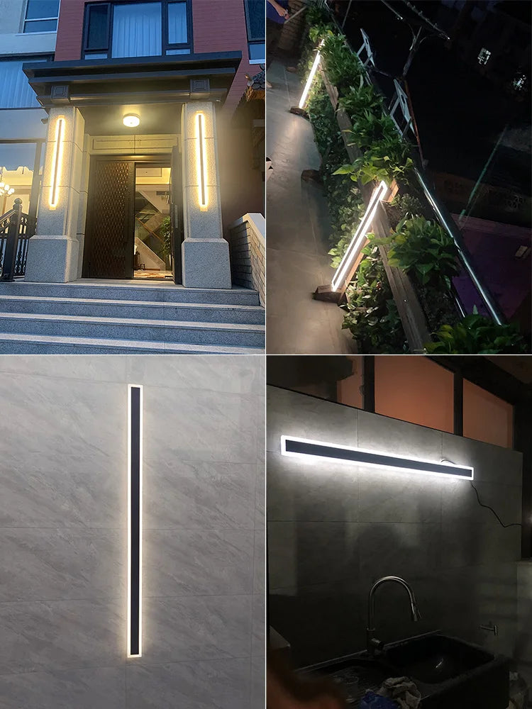 Minimalist Wall Lamp Strip Light for Outdoor Garden Decor