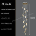 Nordic Crystal Chandelier | Living Room Villa Ceiling Light