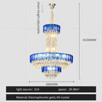 Crystal Chandelier: Postmodern Multi-layer Luxury for Villa, Hotel Lobby, and Living Room