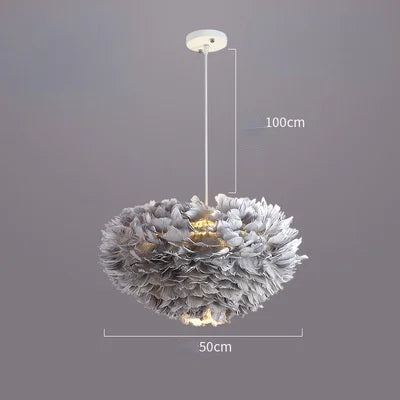 Nordic Feather Pendant Light LED Lamp for Living Room, Bedroom, Dining, Children's