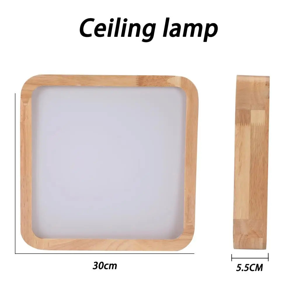 Wooden LED Ceiling Light Modern Nordic Lamp Home Decor Surface Mounted Light