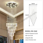 Crystal Chandelier: Modern Nordic LED Pendant Light for Kitchen Living Room Staircase