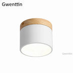 Wood Ceiling Light: Modern Nordic Kitchen Living Room LED Spotlight Fixture