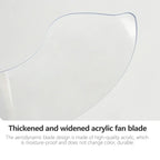 White Ceiling Fan Light with Hidden Fan, Remote Control for Bedroom and Restaurant