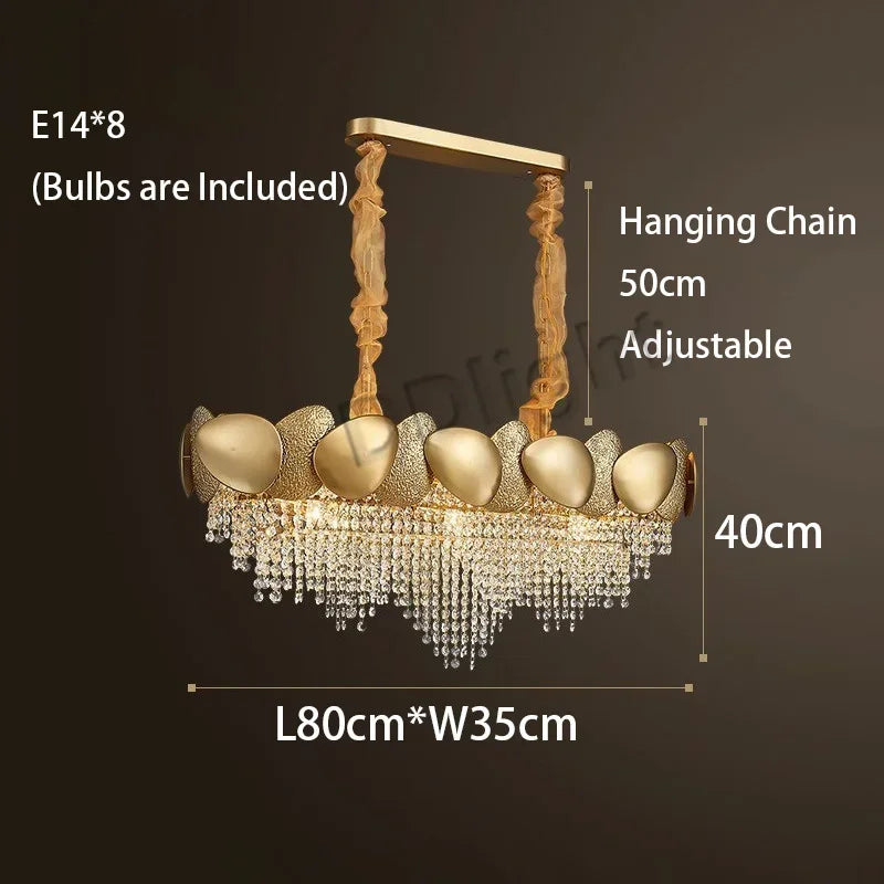 Crystal Tassles Pendant Light 2024 | Modern Luxury Chandelier for Living Room