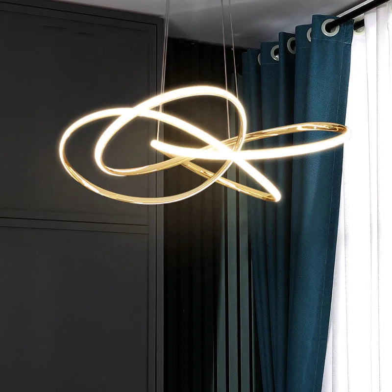 Geometric Line LED Chandelier for Modern Home Decor and Lighting