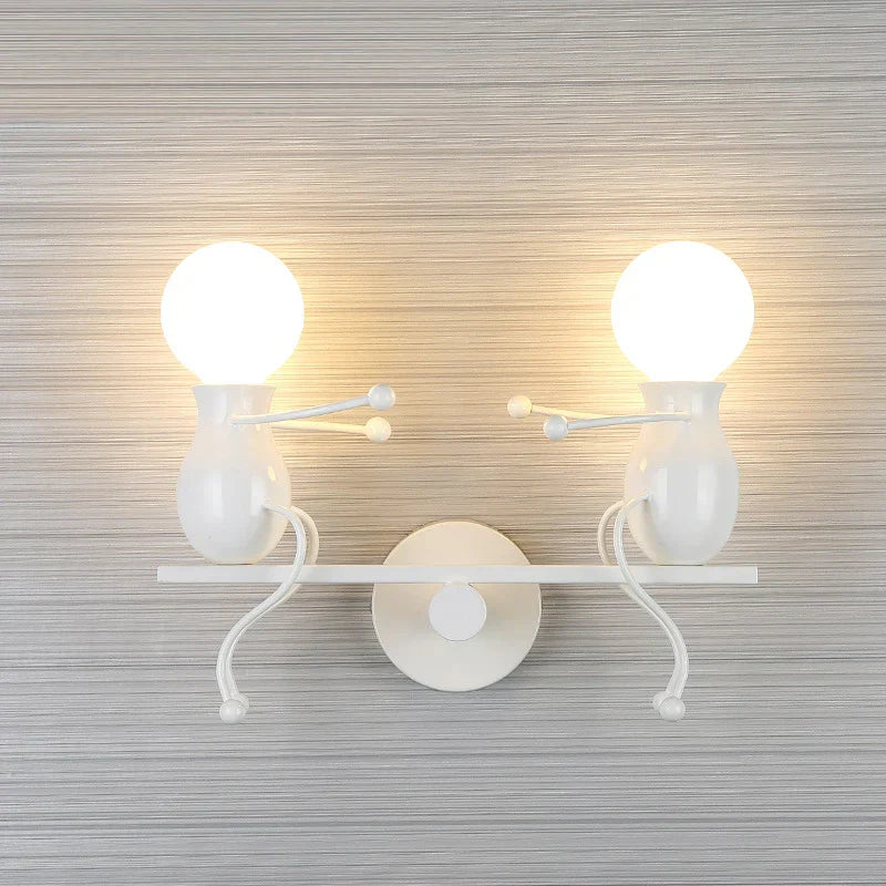 Little Man LED Wall Light: Modern, Simple, Creative Design for Children's Bedroom