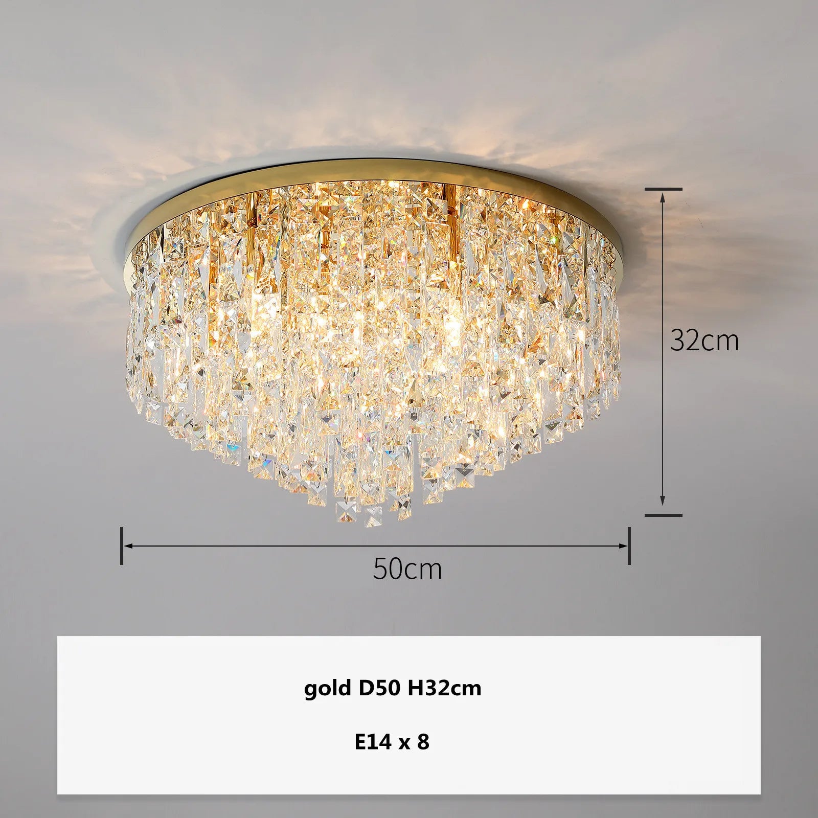Modern Crystal LED Ceiling Chandelier Lighting Fixture