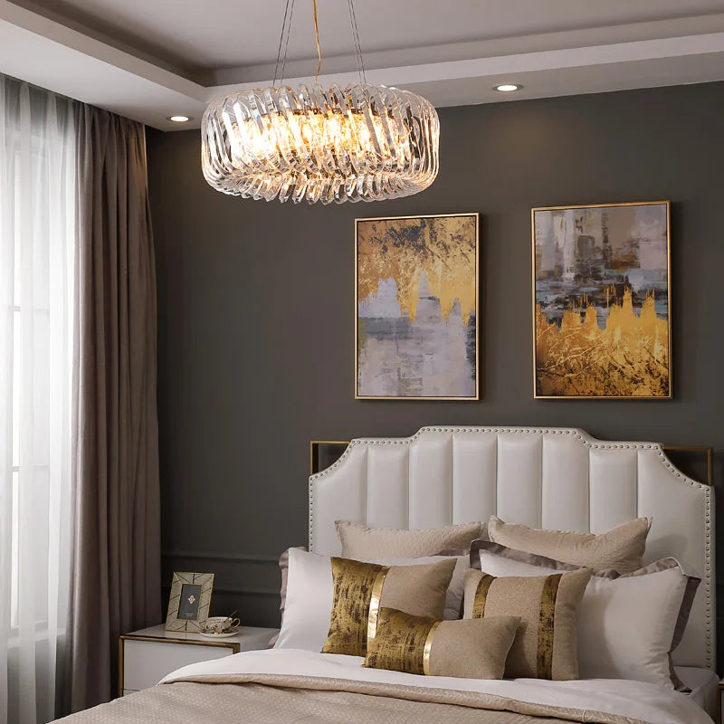 Crystal LED Ceiling Chandelier: Elegant European Home Décor Pendant Lights