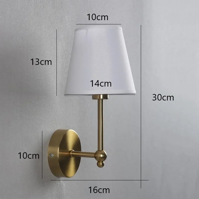 LED Black & Gold Wall Lamp - Luxury Bedroom Lighting Fixtures
