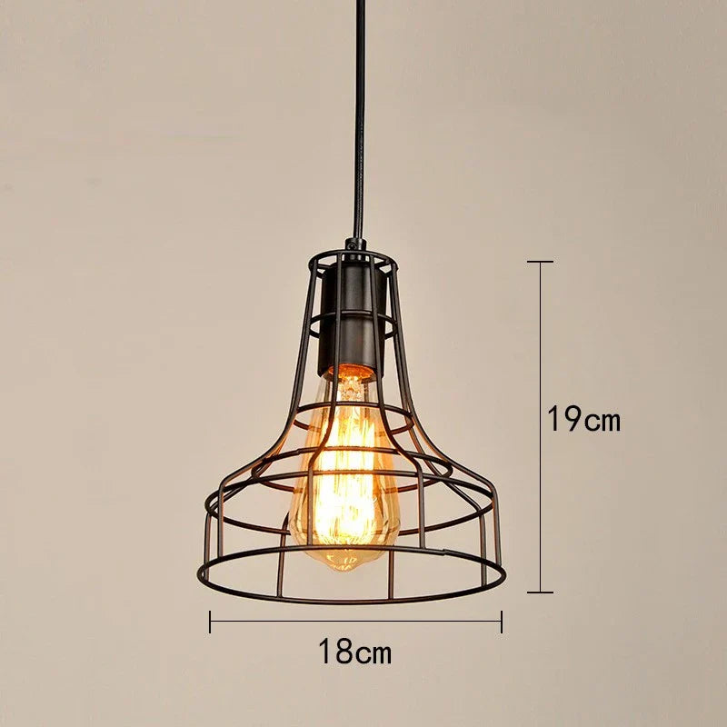Retro Iron Art Pendant Light for Dining Room Kitchen Bedroom Bar