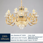 Elegant Duplex Crystal Chandelier for Villa Living Room & Hotel Lobby