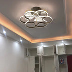 LED Ceiling Fan with Remote Control, Modern Silent Lighting Fixture for Bedroom and Dining Room