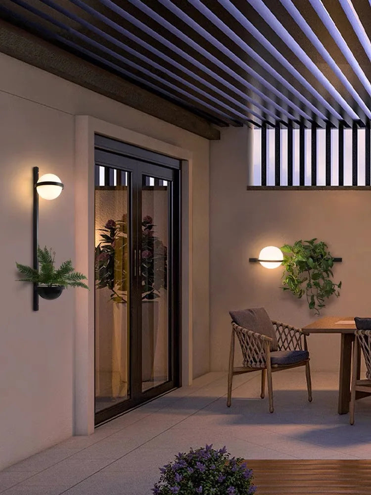 LED Art Deco Plant Wall Lights - Modern Nordic Design for Home Living Room Bedroom