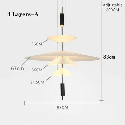 Modern LED Saucer Pendant Lamp for Home Decor and Lighting