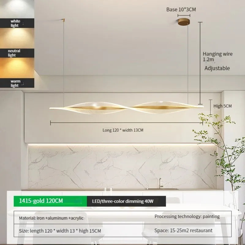 Acrylic Led Pendant Lamp for Dining Room, Bar & Kitchen - Minimalist Hanging Lights