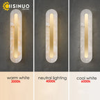 Marble Wall Light: Modern Copper Gold LED Sconce for Bedroom Hotel Corridors