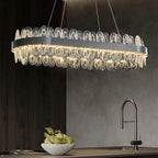Crystal LED Chandelier: Luxury Living Room Pendant Light with Modern Design