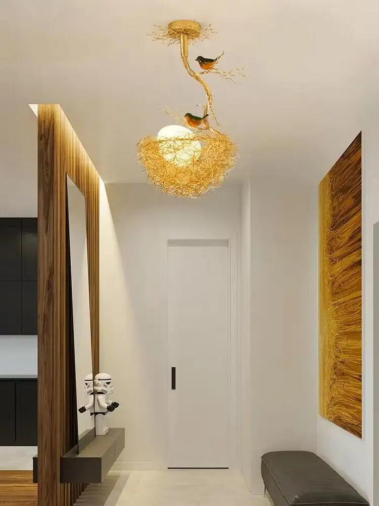 Modern Gold Glass Ball Pendant Light Chandelier for Living Room Bedroom Kitchen