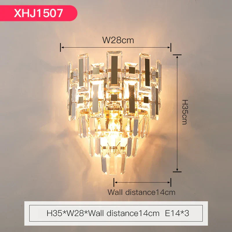 Crystal Wall Lamp: Elegant Living Room & Bedroom Decor