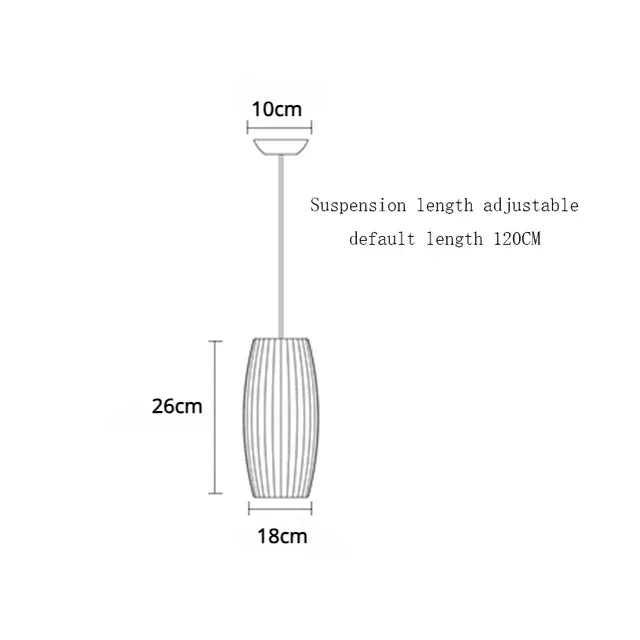 Silk Pendant Lamp: Designer LED Lighting for Living Room, Hotel, and Restaurant