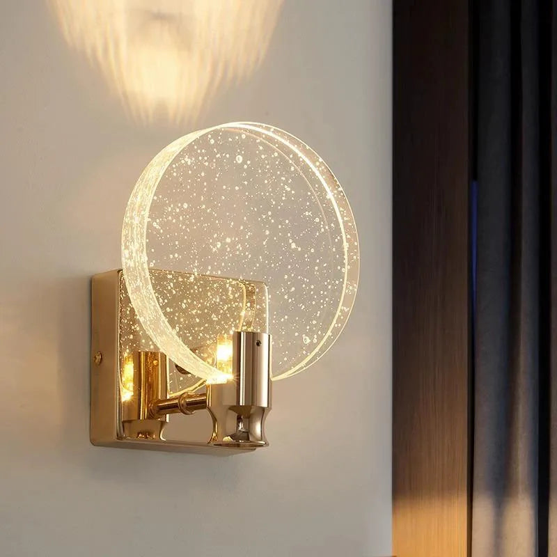 Crystal Bubble Wall Lamp: Modern Luxury Lighting for Bedroom, Living Room, and Aisle