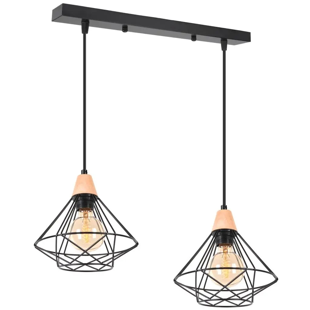 Industrial Wood Ceiling Chandelier for Bedroom Cafe Bar Restaurant Decor