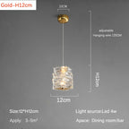 Modern Crystal LED Ceiling Chandelier for Luxury Living Room Décor