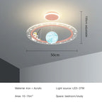 LED Chandelier for Boy's Room with Remote Control and Modern Design