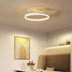 Minimalist Round LED Ceiling Chandelier | Aluminum Living Room Bedroom Light Fixtures
