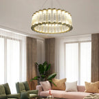 Golden Chandelier LED Dimming Light for Modern Living Room & Bedroom