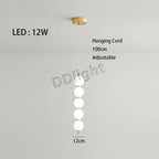 Modern LED Copper Ceiling Chandelier White Ball Pendant Light Fixtures