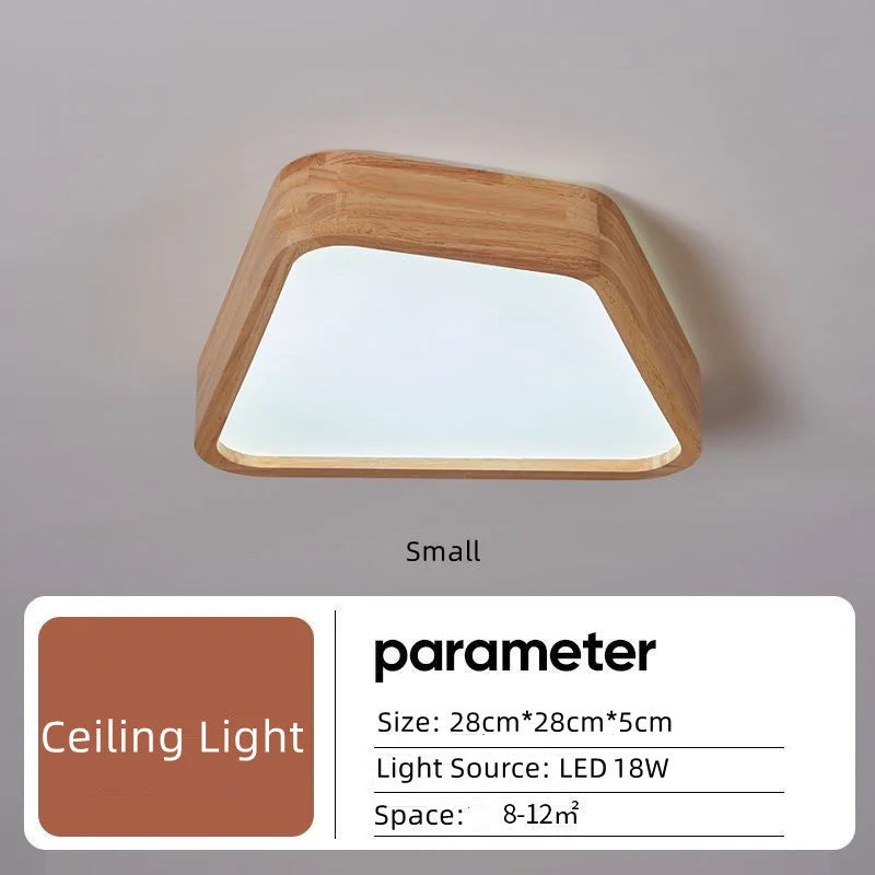 Round Wood LED Ceiling Lights for Modern Home Decor