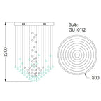 Stone Crystal LED Chandelier: Modern Luxury Lighting Fixture for Living Room Decor