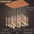 Modern Wood Chandelier Pendant for Dining Room, Living Room, Bedroom