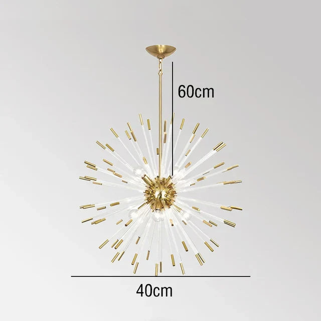 Crystal Dandelion LED Chandelier for Luxury Indoor Decor