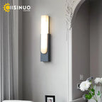 19.6＂LED Marble Wall Sconce - Modern Indoor Bedside Lighting for Living Room