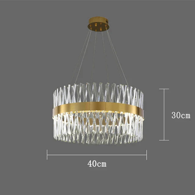 Modern Gold Crystal Ceiling Chandelier for Luxury Living Spaces