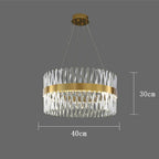Modern Gold Crystal Ceiling Chandelier for Luxury Living Spaces