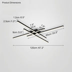 Black Chandelier LED Ceiling Lamp for Master Bedroom Living Room Energy Saving Light