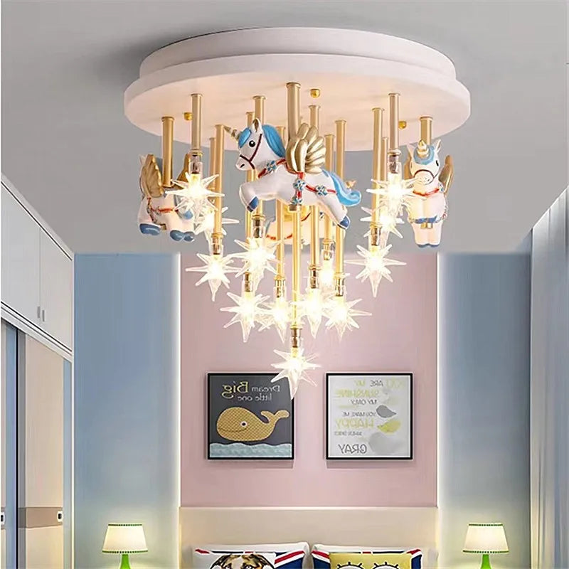 Star Anime Animal Ceiling Light for Kids Room Decor