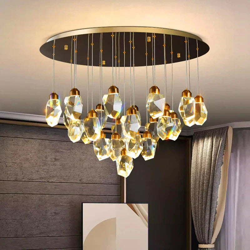 Crystal Chandelier: Luxury Pendant Light for Living and Dining Room