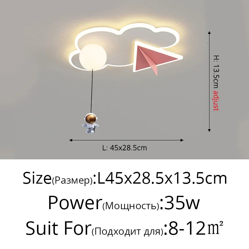 Modern Kids Room Ceiling Chandelier for Bedroom Study Living Room Lighting Fixtures