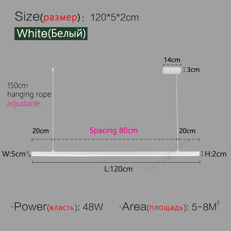 LED Chandelier for Modern Nordic Minimalist Style Dining Room and Kitchen