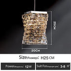 LED Crystal Chandelier for Bedroom Living Room Luxury Ceiling Light