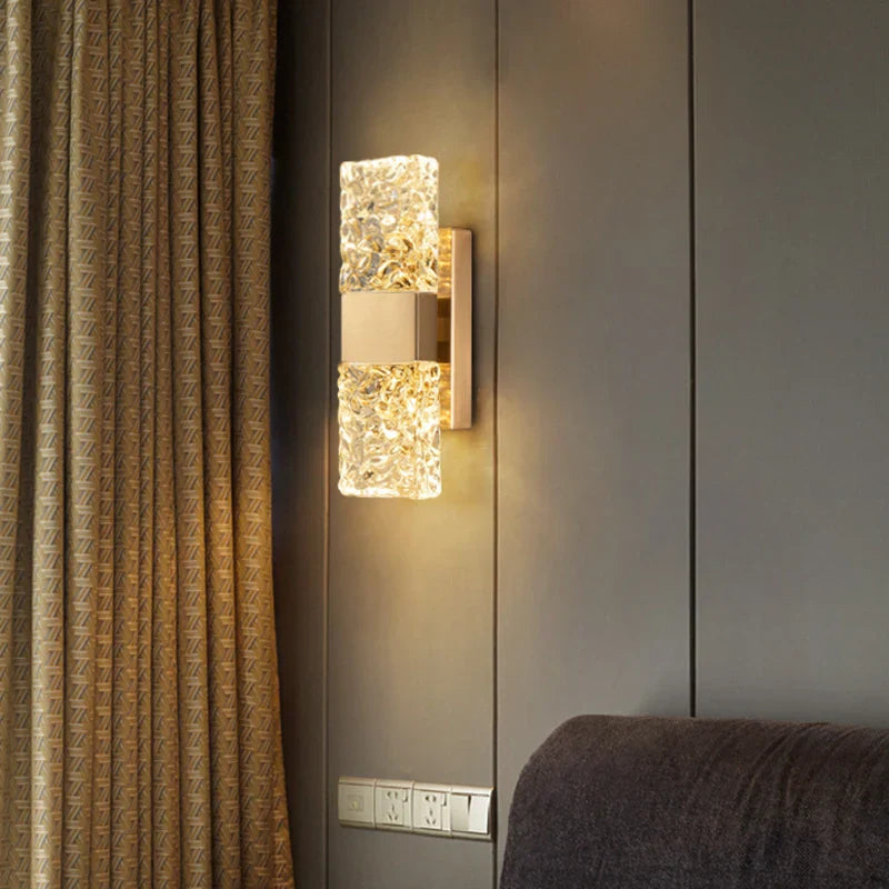 Modern Water Ripple Glass Wall Lamp for Luxury Home Decor