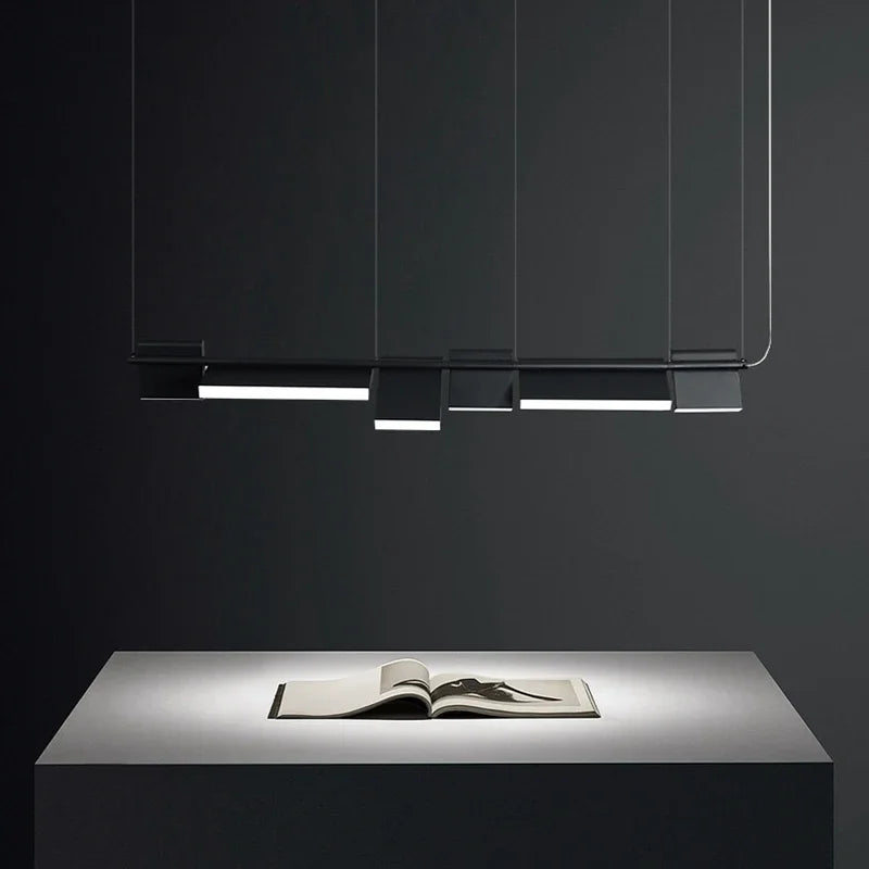 Rotatable Black LED Chandelier: Nordic Design Dining Room Decor Lighting Fixtures